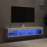 TV Cabinets with LED Lights 2 pcs White 80x30x30 cm 837142