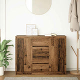 Sideboard with Drawers Old Wood 100.5x35x76 cm Engineered Wood 3328451