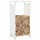 Firewood Rack White 44x28x90 cm Cold-rolled steel 864208