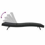 Sun Lounger 3 pcs Black 197 x 70 x 82 cm Poly Rattan 3381203