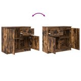 Sideboard with Drawer Smoked Oak 71x35x65 cm Engineered Wood 861602