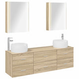 Bathroom Furniture Set 5 pcs Sonoma Oak 3407009