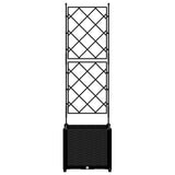Garden Planter Black 40 x 40 x 143 cm Plastic 42002836
