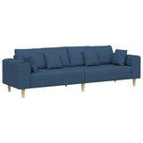 Fabric Sofa with Cushion Blue 208 cm Fabric 3335150