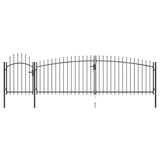 Garden Fence Gate Woerden with Spear Top 5x1.25 m Black 146323