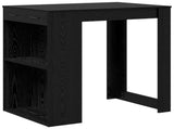 Bar Table Black Oak 102 x 70 x 103.5 cm Engineered Wood 3423343