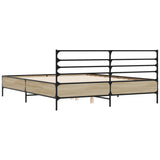 Bed Frame without Mattress Sonoma Oak 150x200 cm King Size 3280048