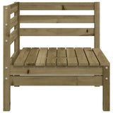 Garden Sofa Set of 2 Natural Wood Treated pinewood Medium 837990