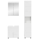 Bathroom Furniture Set TULUM 3 pcs High Gloss White 3398038