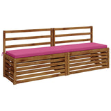 2-Piece Bench Cushions SOEST 2 pcs 100% Polyester Pink 949187