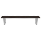 Basin Shelf Wall Mounted Steel and Solid Wood Oak 3302586
