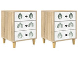 Bedside Cabinet HANAU 2 pcs Sonoma Oak 36 x 33 x 60 cm 8007302