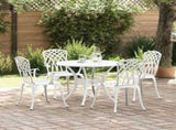 Garden Dining Set 5 pcs White Aluminium 3334718