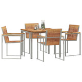 Garden Dining Set 5 pcs Solid Wood Teak 3334822