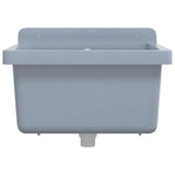 Sink Washbasin for Wall Mounting Grey 40x40x24 cm Resin 4002796