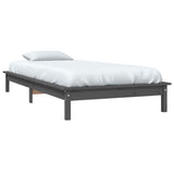 820533 Bed Frame without Mattress Grey 100x200 cm Solid Wood