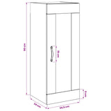 Wall Cabinet Old Wood 34.5 x 34 x 90 cm Engineered Wood 8010886