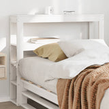 Headboard with Shelves White 75 cm Solid Wood Pine 850900