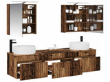Bathroom Cabinet Set 5 pcs Old Wood Engineered Wood 3406637