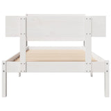 Bed Frame without Mattress White 100x200 cm Solid Wood Pine 3306616
