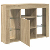 Corner LED TV Cabinet Sonoma Oak 100x40x68cm Engineered Wood 889787