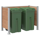 Garbage Bin Fence Brown 161 x 85 x 115 cm Aluminium and WPC 3429264