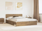 Bed Frame Artisian Oak 140 x 200 cm Solid Pine Wood 3412077
