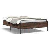 Bed Frame without Mattress Brown Oak 135x190 cm Double 3279816
