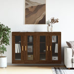 Wall Mounted Cabinets 2 pcs Brown Oak Engineered Wood 3197904