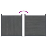 Fence Panel WPC Grey 180x186 cm 4003979