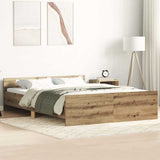 Bed Frame Artisan Oak Engineered Wood, Solid Pinewood, Plywood 3328770