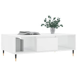 Coffee Table High Gloss White 104x60x35 cm Engineered Wood 827078