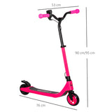 Electric Scooter, 120W Motor E-Scooter, Adjustable Height, Rear Brake for Ages 6 Years - Pink T3398P349443
