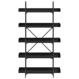 Bookcase 5-Tier Black 100x33x180.5 cm Engineered Wood 837697