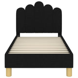 Toddler Bed Frame with Headboard Black 70 x 140 cm Fabric 42011041