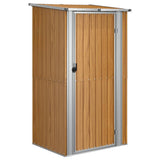 Garden Shed Brown 118.5x97x209.5 cm Galvanised Steel 150902