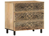Side Cabinets 2 pcs 60x33x75 cm Solid Wood Mango 3206305