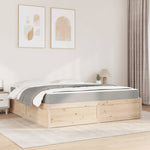 ZNTS Bed with Mattress 180x200 cm Super King Solid Wood Pine 3281925