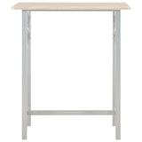3 Piece Bar Set Wood and Steel 284398