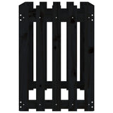 Garden Raised Bed with Fence Design Black 100x50x70 cm Solid Wood Pine 832484