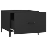 Coffee Table with Metal Legs 2 pcs Black 50x50x40 cm 812729