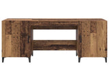 Desk with Storage Old Wood 140 x 50 x 75 cm Engineered Wood 8004202