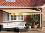 Manual Retractable Awning Yellow and White 3 x 2 m 3420384