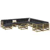 12 Piece Garden Sofa Set Impregnated Wood Pine 3299654