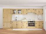 Cabinet with Drawer SKI 9 pcs Honey Brown Solid Pine Wood 3392650