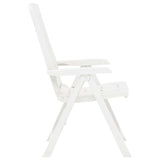Garden Chair Set of 2 White Plastic Medium Foldable 48766