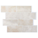 Decorative Stickers 20 pcs Beige Marble 29 x 21 cm 42021243