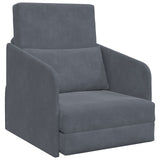 Folding Sofa Bed Dark Grey 65 x 80 x 83 cm Velvet 42030498