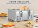 Sleek Textured Kettle and Four-Slice Toaster Set - Grey T3398P422929
