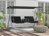 2 Seater Garden Swing Chair Patio Rocking Bench w/ Tilting Canopy, Double Padded Seats, Storage Bag T3398P315890
